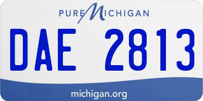 MI license plate DAE2813