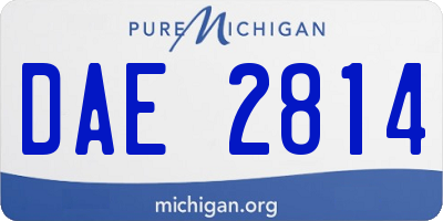 MI license plate DAE2814