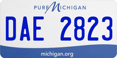 MI license plate DAE2823