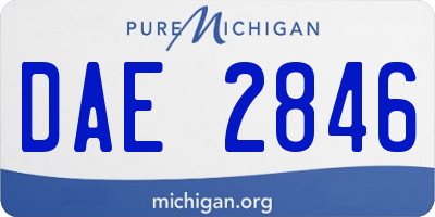 MI license plate DAE2846