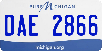 MI license plate DAE2866