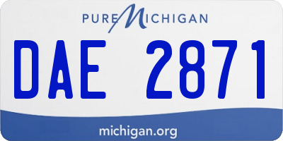 MI license plate DAE2871