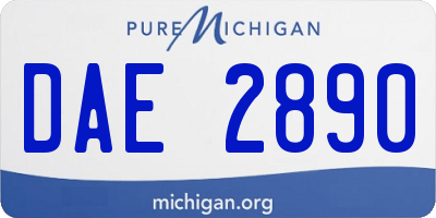 MI license plate DAE2890