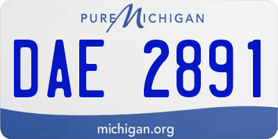 MI license plate DAE2891