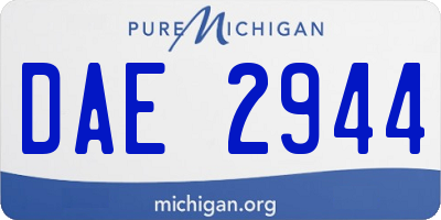 MI license plate DAE2944