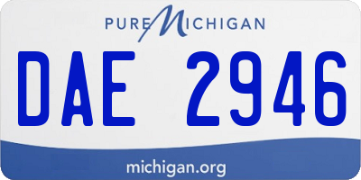 MI license plate DAE2946