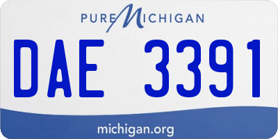 MI license plate DAE3391