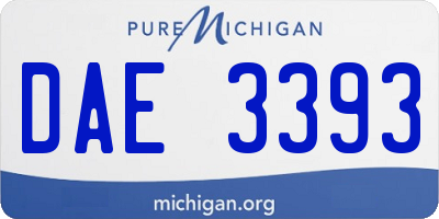 MI license plate DAE3393