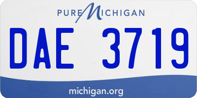 MI license plate DAE3719
