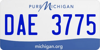 MI license plate DAE3775