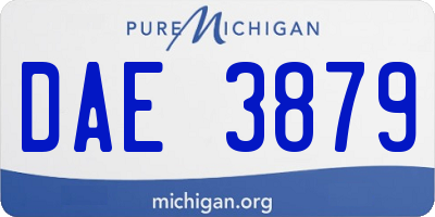 MI license plate DAE3879