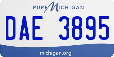 MI license plate DAE3895
