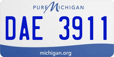 MI license plate DAE3911