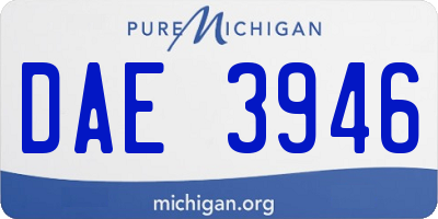MI license plate DAE3946