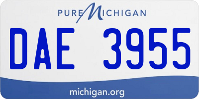 MI license plate DAE3955