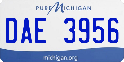 MI license plate DAE3956