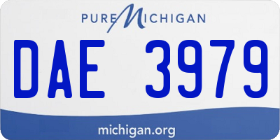 MI license plate DAE3979