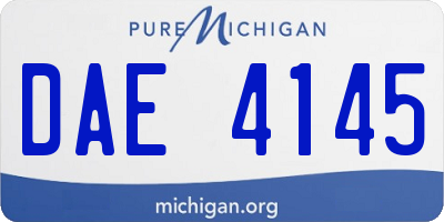 MI license plate DAE4145
