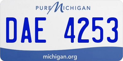 MI license plate DAE4253