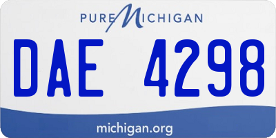 MI license plate DAE4298