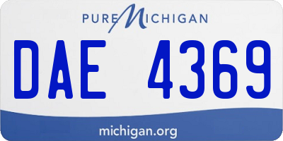 MI license plate DAE4369