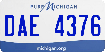 MI license plate DAE4376