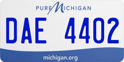 MI license plate DAE4402