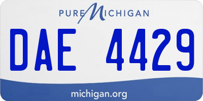 MI license plate DAE4429