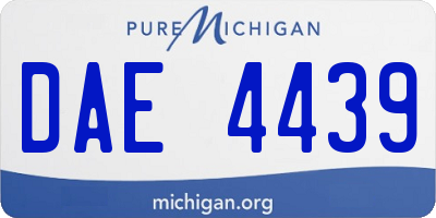 MI license plate DAE4439