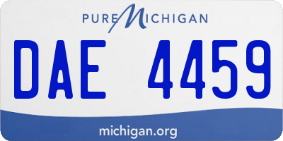 MI license plate DAE4459