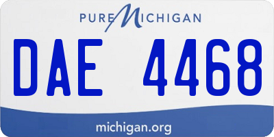 MI license plate DAE4468