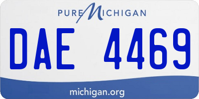 MI license plate DAE4469