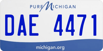 MI license plate DAE4471