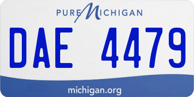 MI license plate DAE4479