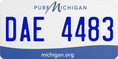 MI license plate DAE4483
