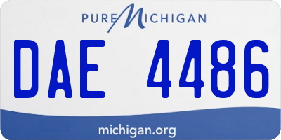 MI license plate DAE4486