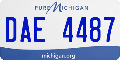 MI license plate DAE4487