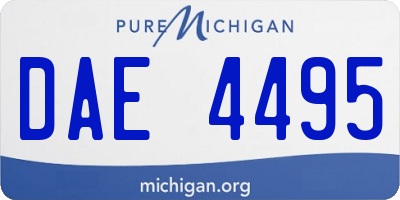 MI license plate DAE4495