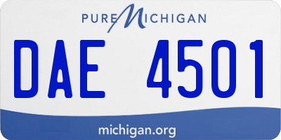 MI license plate DAE4501