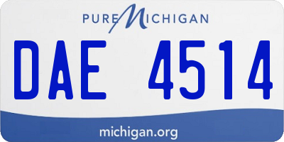MI license plate DAE4514