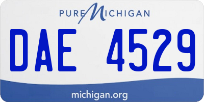 MI license plate DAE4529