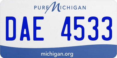 MI license plate DAE4533