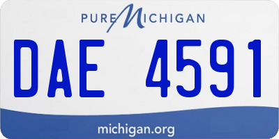 MI license plate DAE4591