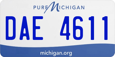 MI license plate DAE4611