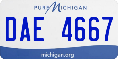 MI license plate DAE4667