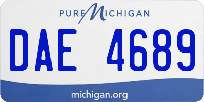 MI license plate DAE4689