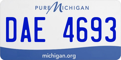 MI license plate DAE4693