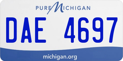 MI license plate DAE4697