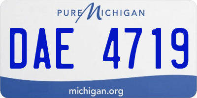 MI license plate DAE4719