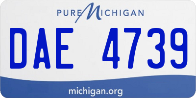 MI license plate DAE4739
